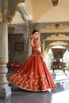 Lnb1427 Rangoli Silk Sequins And Thread Embroidery Work Lehenga With Blouse Dupatta Bulk Orders In India